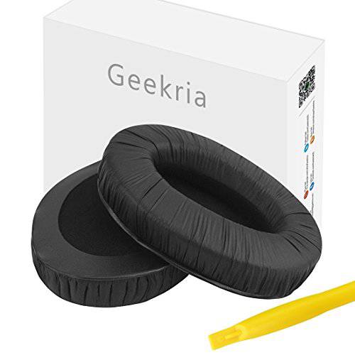 Geekria 이어패드 for Sennheiser HDR120 RS120 RS110 RS115 HDR110 HDR115 RS100 헤드폰 귀 Pad/ 귀 Cushion/ 귀 Cups/ 귀 Cover/ 이어패드 리페어 부속 (Black)