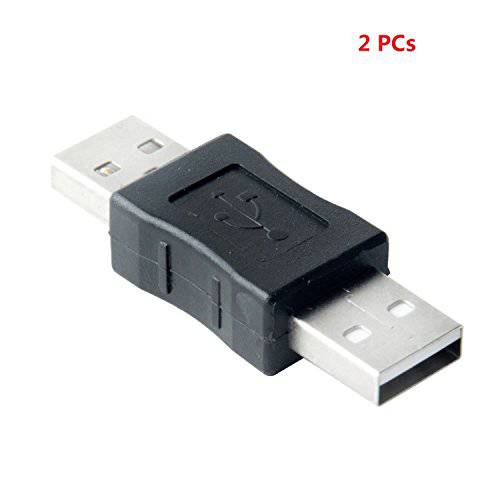 ANRANK USB0101AK USB Male to USB Male M/ M 젠더 Changer/ Coupler/ Adapter/ 컨버터 - 블랙 (2 Pack)