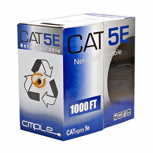 CAT5E, UTP, Bulk케이블, Solid, 350MHz, 24 AWG, Orange, 1000 ft. CAT 5 케이블 Bulk, CAT 5 케이블 Bulk
