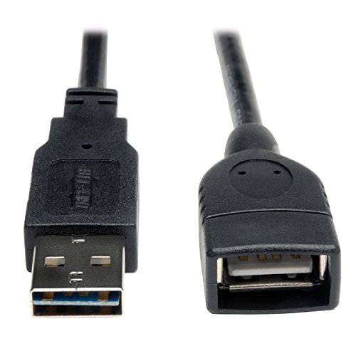 Tripp Lite 범용 양면 USB 2.0 Hi-Speed 연장 케이블 (Reversible A to A M/ F) 1-ft.(UR024-001)