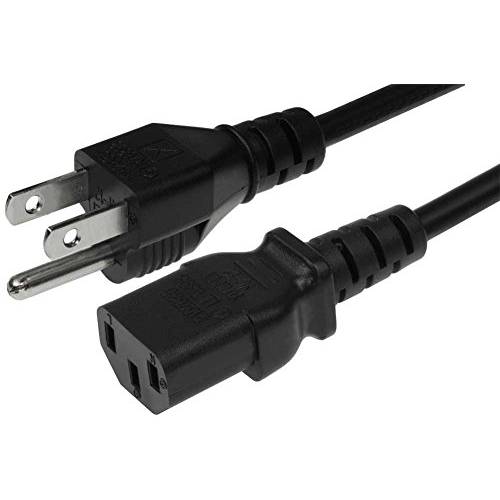 SF 케이블 8ft NEMA 5-15P USA 3-pin Plug to C13 SVT 파워 Cord, 10A, 125 Volts AC 호환가능한 for Computer, Monitor, 프린터