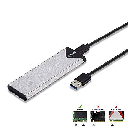 SSK 알루미늄 USB 3.1 to M.2 NGFF SSD 케이스 어댑터 외장 SATA 추출 M.2 Solid State 드라이브 케이스 SATA Based