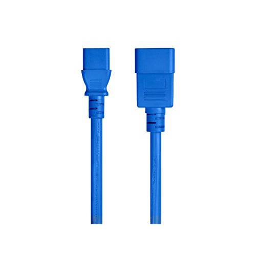 Monoprice 14AWG 파워 케이블/ 케이블 - 3ft - 블루 PDU 15A (IEC 60320 C13 to IEC 60320 C20)