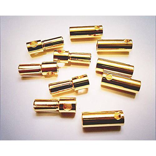 WST 5.5mm Gold Bullet 커넥터 for RC 배터리 ESC 모터 Plug (Pack of 5 Pairs)