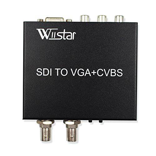 SDI to VGA+ CVBS 컨버터 with SDI 루프 Out for PC 노트북 프로젝터 컴퓨터 HDTV