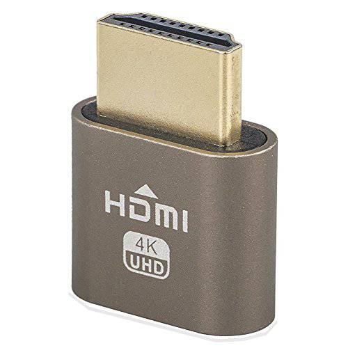 HDMI DDC EDID 더미 플러그, 1920x1080@60Hz New 세대 VGA 가상 디스플레이 어댑터 헤드리스 고스트 디스플레이 Emulator 잠금 플레이트 Ethereum ETH ZEC BTC 광산업 (1 팩)