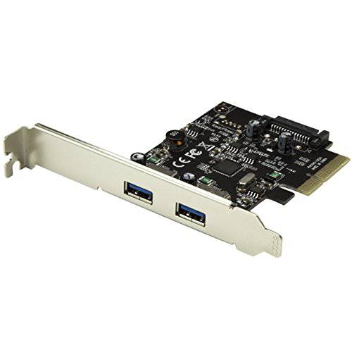 StarTech.com 2-Port USB PCIe 카드 - 10Gbps USB 3.1 Gen 2 Type-A PCI Express Host 컨트롤러 카드 - USB 3.2 Gen 2x1 PCIe Add-On 어댑터 카드 - UASP - Expansion 카드 - 창문& Linux (PEX USB312A2)