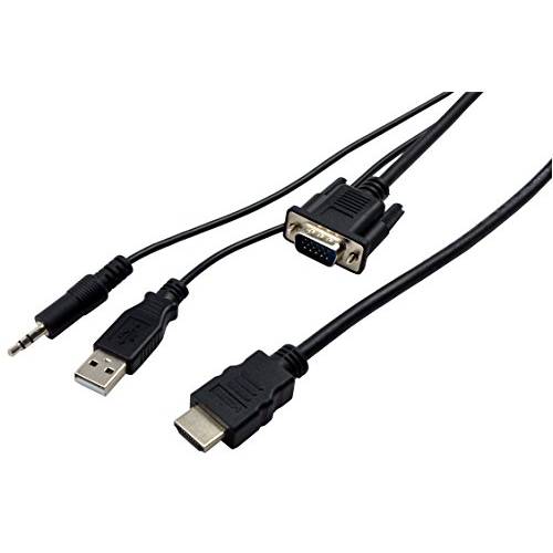 VisionTek VGA to HDMI Active 변환기 w/ Audio, 5 Feet, Maleto Male, for Computer, Desktop, Laptop, PC, Monitor, Projector, HDTV, and more (900824)