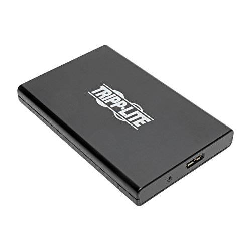 Tripp Lite USB 3.0 슈퍼 스피드 외장 2.5in SATA 하드디스크 케이스 with Built-In 케이블&  UASP (U357-025- UASP), 블랙