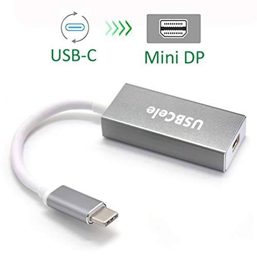 USB-C (Thunderbolt 3) to 미니디스플레이Port, 미니 DP 변환기, USBCele USB Type C to 미니 디스플레이 Port 4K 케이블 변환기 for 맥북 Pro, iMac, LED 시네마 디스플레이 and More