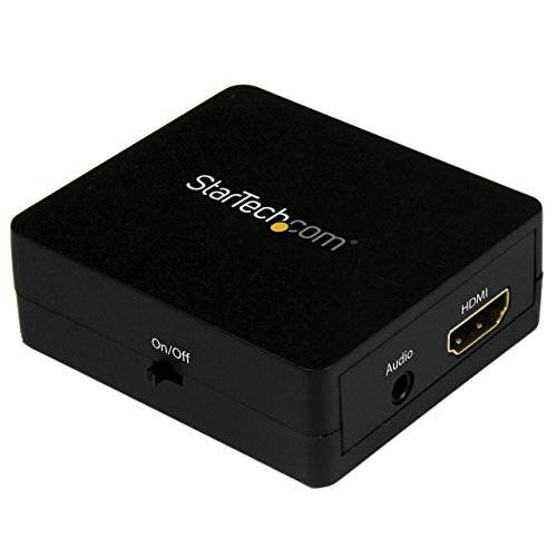 StarTech.com HDMI 오디오 압출기 - HDMI to 3.5mm 오디오 컨버터 - 2.1 스테레오 오디오 - 1080p (HD2A), 블랙