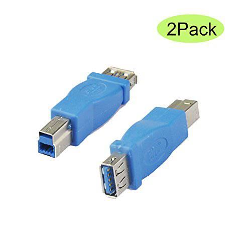 Seadream 2Pack USB3.0 Type-aFemale to BMale 연장 연결 변환기 (2Pack usb 3.0 A/ F to B/ M)