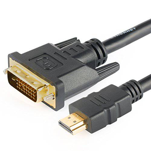 SHD DVI to HDMI 케이블 3Feet, HDMI to DVI 케이블 케이블 DVI D to HDMI 변환기 Bi-Directional 모니터 케이블 for PC 노트북 HDTV Porjector