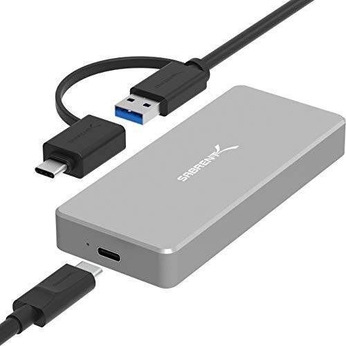 Sabrent USB 3.1 알루미늄 케이스 for M.2 NVMe SSD 인 Silver (EC-NVME)