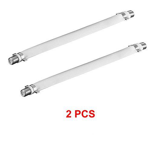 An케이블 Flat 동축, Coaxial,COAX RG6 F Type Jumper 케이블 for 윈도우 and 문,현관 2pack
