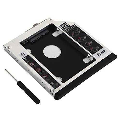 DY-tech 2nd HDD SSD 하드디스크 케이스 Caddy for HP Elitebook 8560w 8570w 8760w 8770w with Faceplate 베젤 and 마운팅 브라켓