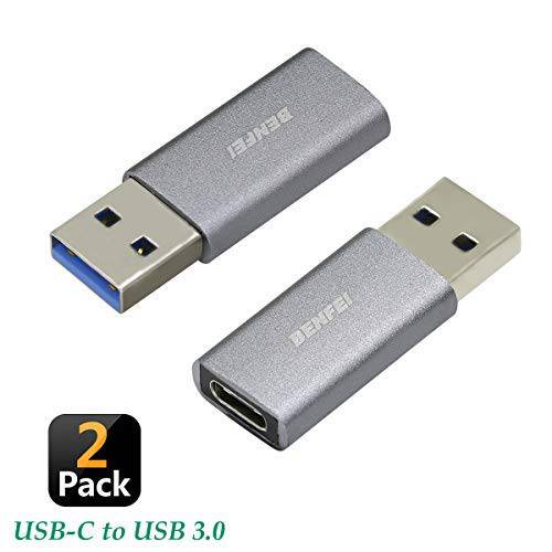 USB C Female to USB 3.0 Male Adapter, Benfei 2 Pack Type C to USB 3.0 A Adapter, 호환가능한 with Laptops, 파워 Banks, Chargers, and More 디바이스 with 스탠다드 USB A Ports