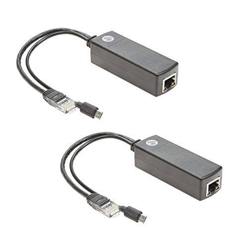 UCTRONICS for 라즈베리 파이 PoE 분배 5V [2-Pack] - 액티브 PoE to 미니 USB Adapter, IEEE 802.3af Compliant, for Tablets, Dropcam and 라즈베리 파이 2/ 3, and More