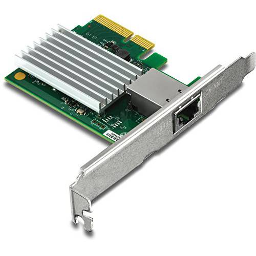 TRENDnet 10 기가비트 PCIe 네트워크 Adapter, TEG-10GECTX, 변환 a PCIe Slot into a 10G 랜포트 Port, support 802.1Q Vlan, Includes 표준& Low-Profile Brackets, Windows/ Server, PCIe 2.0, PCIe 3.0