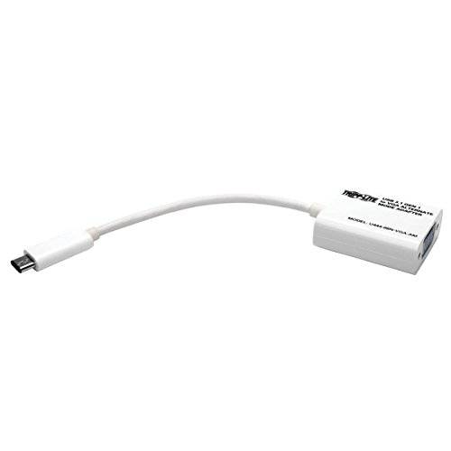 Tripp Lite USB Cto VGA 영상 변환기 Converter1080p, M/ F, 썬더볼트 3 Compatible, USB Type C, USB-C, USB Type-C, 6in (U444-06N-VGA-AM), White