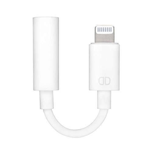 Dongle Dangler 3.5mm 헤드폰 Jack 어댑터 - 호환 with iPhone SE/ 7/ 7 Plus/ 8/ 8 Plus/ X/ XR/ XS/ XS Max/ 11, 11 프로 - MFi Certified 어댑터 (Cable-1 Pack)