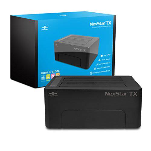 Vantec NexStar TX 이중 Bay USB 3.0 하드디스크 도크 (NST-D428S3-BK)