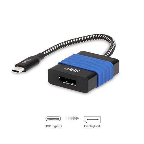 SIIG USB C to DisplayPort,DP 4K 60 Hz 변환기 Converter, Type C to DP Male to Female for 2016 맥북 Pro, ChromeBook Pixel, and More