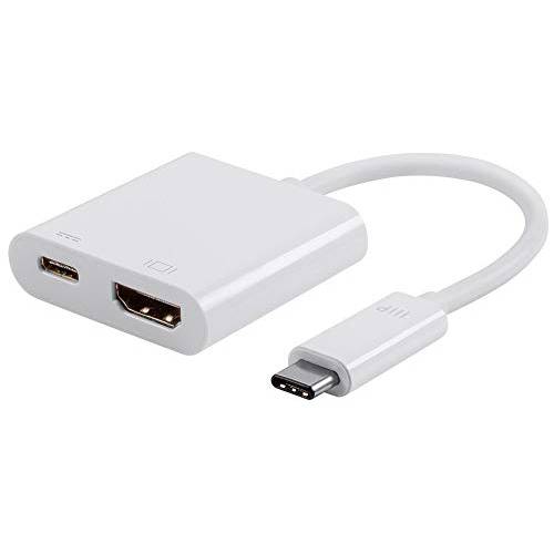 Monoprice USB-C VGA 멀티포트 어댑터 - 하얀, With USB 3.0 연결&  거울 디스플레이 레졸루션 Up To 1080p @ 60hz - 시리즈