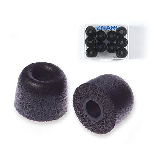 ZNARI 이어폰 이어버드,이어폰,이어셋 폼 팁 - T500 - 매질 사이즈 (10 Black, 1 Red, 1 블루 - 6 Pairs)