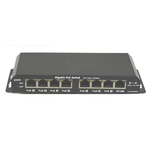 PoE Texas GPOES-8-7AB | 8 Port 기가비트 랜포트 Switch with 패시브 PoE on 7 포트 - 힘 Over 랜포트 for 802.3af or 24v 장치 - 힘 서플라이 Sold 분리