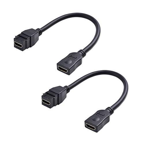 케이블 Matters 2-Pack HDMI Keystone Jack 피그테일 케이블 in 블랙 - 8 인치
