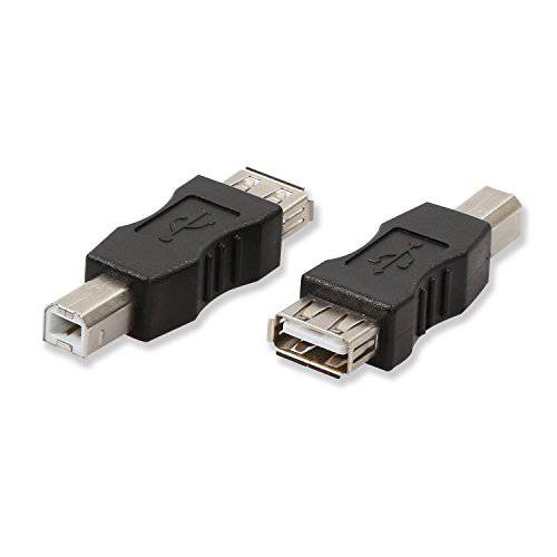 Electop 2 Pack USB 2.0 A Female to USB B 프린트 Male 변환기 컨버터