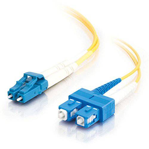 C2G/ 케이블s to 고 28523 LC-SC 9/ 125 OS1 Duplex Single-Mode PVC Fiber Optic 케이블 (10 Meters, Yellow)
