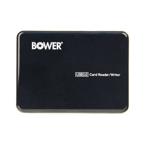 Bower CRP3UNI Platinum USB 3.0 Multi-Fit 카드 리더,리더기 for 카메라 (Black)