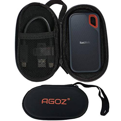 AGOZ 하드 보호 운반용 케이스 for SanDisk 500GB/ 250GB/ 1TB/ 2TB Extreme 휴대용 SSD 외장 하드디스크 - SDSSDE60-500G-G25
