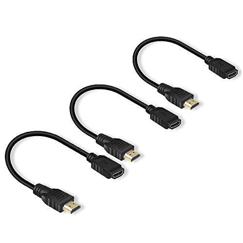 HDMI 연장 케이블, ELUTENG Male to Female HDMI Cables 지원 3D 1080P HDMI 연장 변환기 호환가능한 for TV스틱, Roku 스틱 연결 to HD TV, 4 Packs
