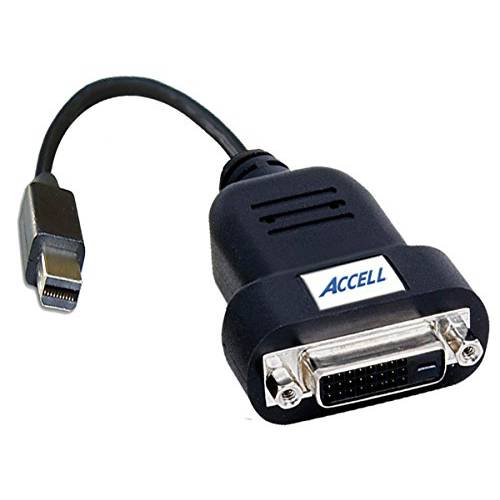 Accell mDP to DVI 어댑터 -  미니, 미니사이즈DisplayPort,  미니, 미니사이즈 DP to DVI-D Single-Link Active 어댑터 - AMD Eyefinity Certified, 1920x1200 (WUXGA)