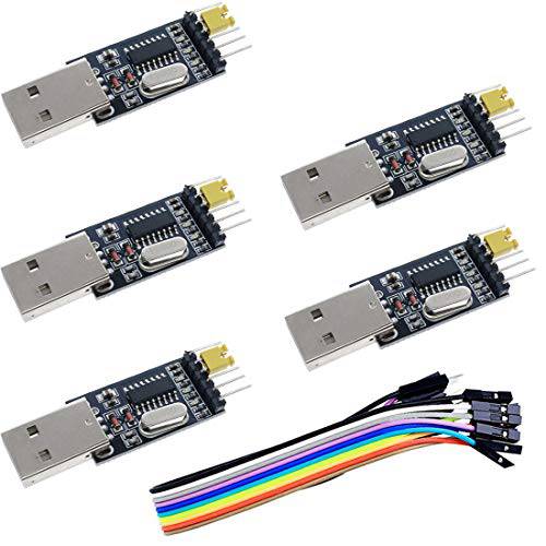 HiLetgo 5pcs USB to Serial USB to TTL CH340 모듈 with STC Microcontroller 다운로드 변환기
