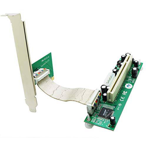 Sintech PCI-E Express 1X to PCI 32bits 변환기 와 Flex 케이블 … ( 와 White Molex Power)