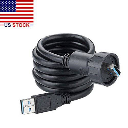 CNLINKO USB 3.0 Type A Connector, Male Plug with 40 inches 케이블, 아웃도어 방수 IP67,  데이터+  힘, 산업용 스탠다드 USB 3.0 Type A