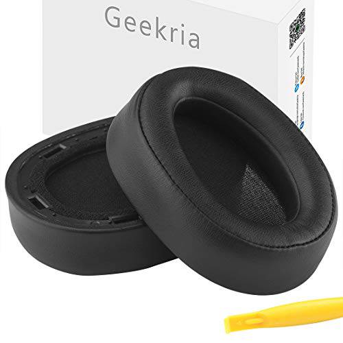 Geekria 이어패드 교체용 for 소니 MDR-100ABN WH-H900N 헤드폰 교체용 귀 Pad/ 교체용 귀pads/ 귀 Cushion/ 귀 Cups/ 귀 Cover/ 이어패드 리페어 부속 (Black)