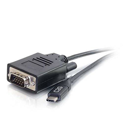 C2G 26892 USB-C to VGA 영상 변환기 케이블 (9 Feet, 2.74 Meters)