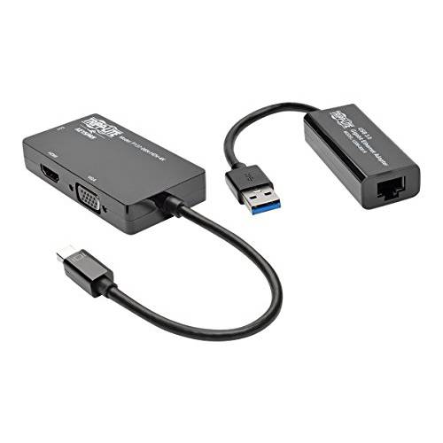 Tripp Lite 마이크로소프트 서피스 악세사리 Kit with DVI, VGA, 4K HDMI, 랜포트 (P137-GHDV-V2-K), 블랙