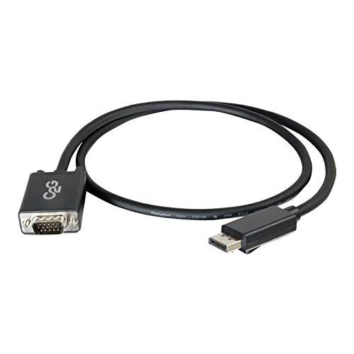 C2G 54332 DisplayPort,DP Male to VGA Male Active 변환기 케이블, TAA Compliant, 블랙 (6 Feet, 1.82 Meters)