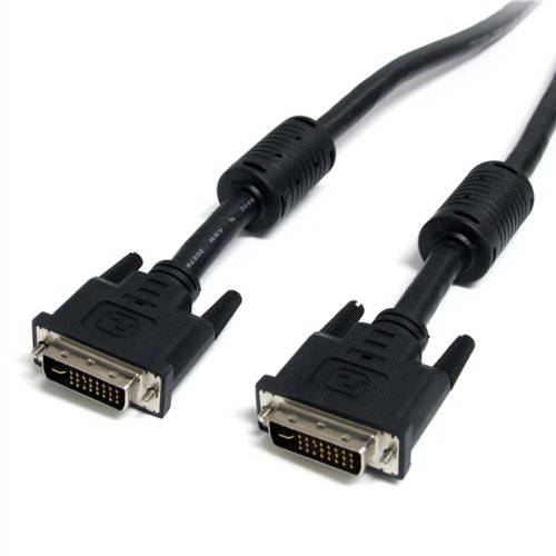 StarTech.com 이중 Link  DVI-I 케이블 - 6 ft - 디지털 and 비슷한물건 - 남성 to 남성 케이블 - 컴퓨터 모니터 케이블 -  DVI 코드 -  DVI to  DVI 케이블 ( DVIIDMM6), 블랙