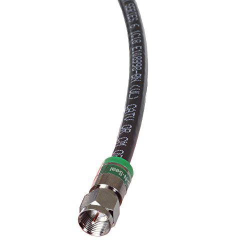 Blue Jeans CableRG-6 CATV 동축, Coaxial,COAX 케이블, 4 Foot,  블랙 - 조립된 인 USA