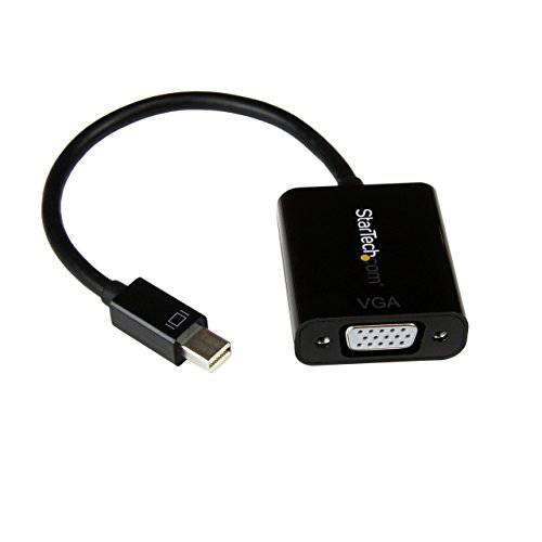 StarTech.com  미니, 미니사이즈 DisplayPort, DP,  미니, 미니사이즈 DP to VGA 어댑터 - DisplayPort, DP 1.2-1080p - 벼락 to VGA 모니터 어댑터 - 미니, 미니사이즈 DP to VGA (MDP2VGA2)