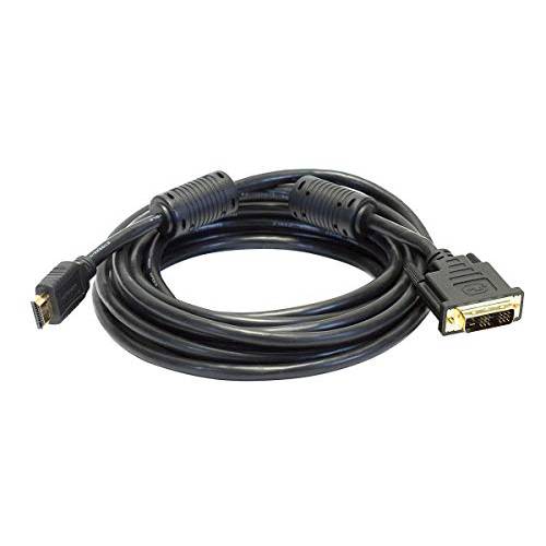 Monoprice 102505 15-Feet 28AWG 스탠다드 HDMI to DVI 변환기 케이블 with 페라이트 Cores, 블랙 (102505)