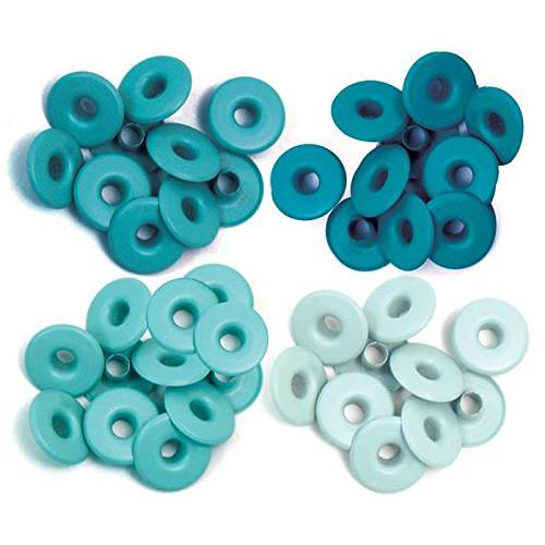 We R Memory Keepers 0633356415893 Eyelets& Washers Crop-A-Dile-Wide-Aqua (40 pcs)