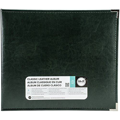 We R Memory Keepers 0633356609155 클래식 앨범 앨범& Sleeve-12 x 12-Ring-Forest Green, 12 x 12